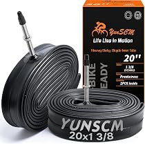 Amazon | YunSCM 2本,20 1 3/8 チューブ 肉厚,仏式バルブ60mm 高リムの